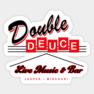 Double Deuce Roadhouse Sign Lts Sticker